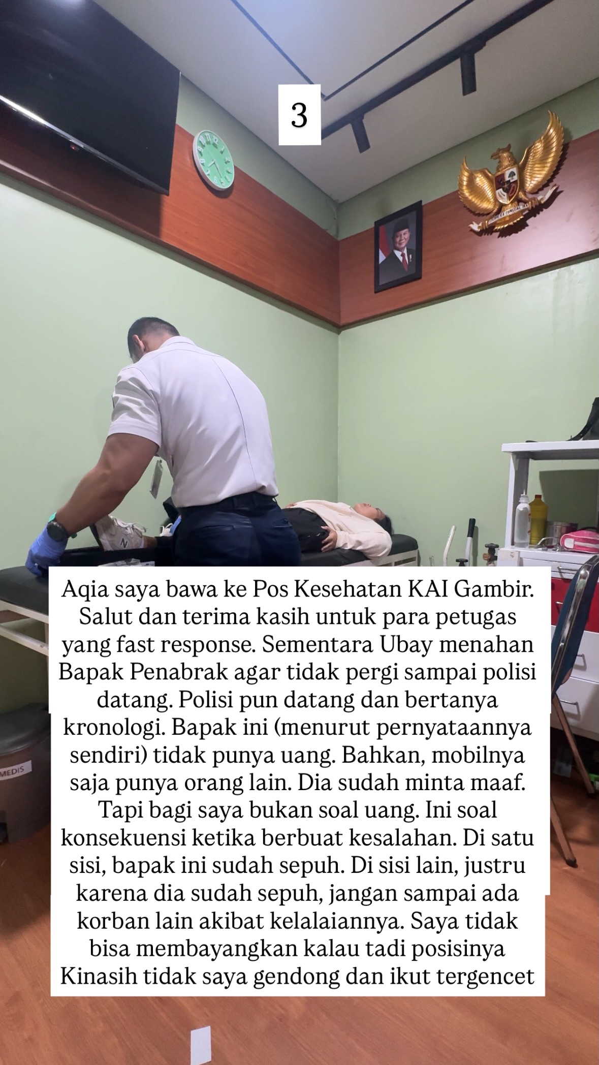 Istri Fiersa Besari, Aqia, mengalami kecelakaan di dekat Stasiun Gambir saat hendak liburan.