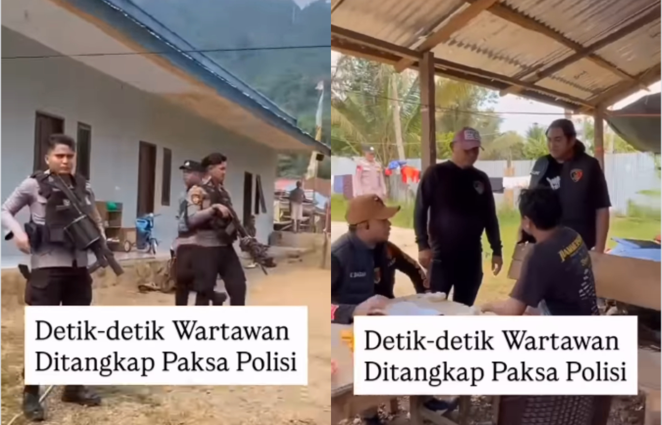 Viral video penangkapan jurnalis Royman M Hamid di Morowali.