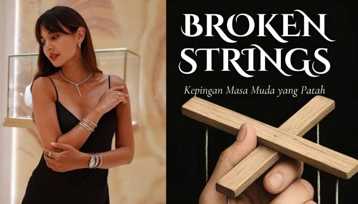 Aurelie Moeremans dan bukunya berjudul Broken Strings.