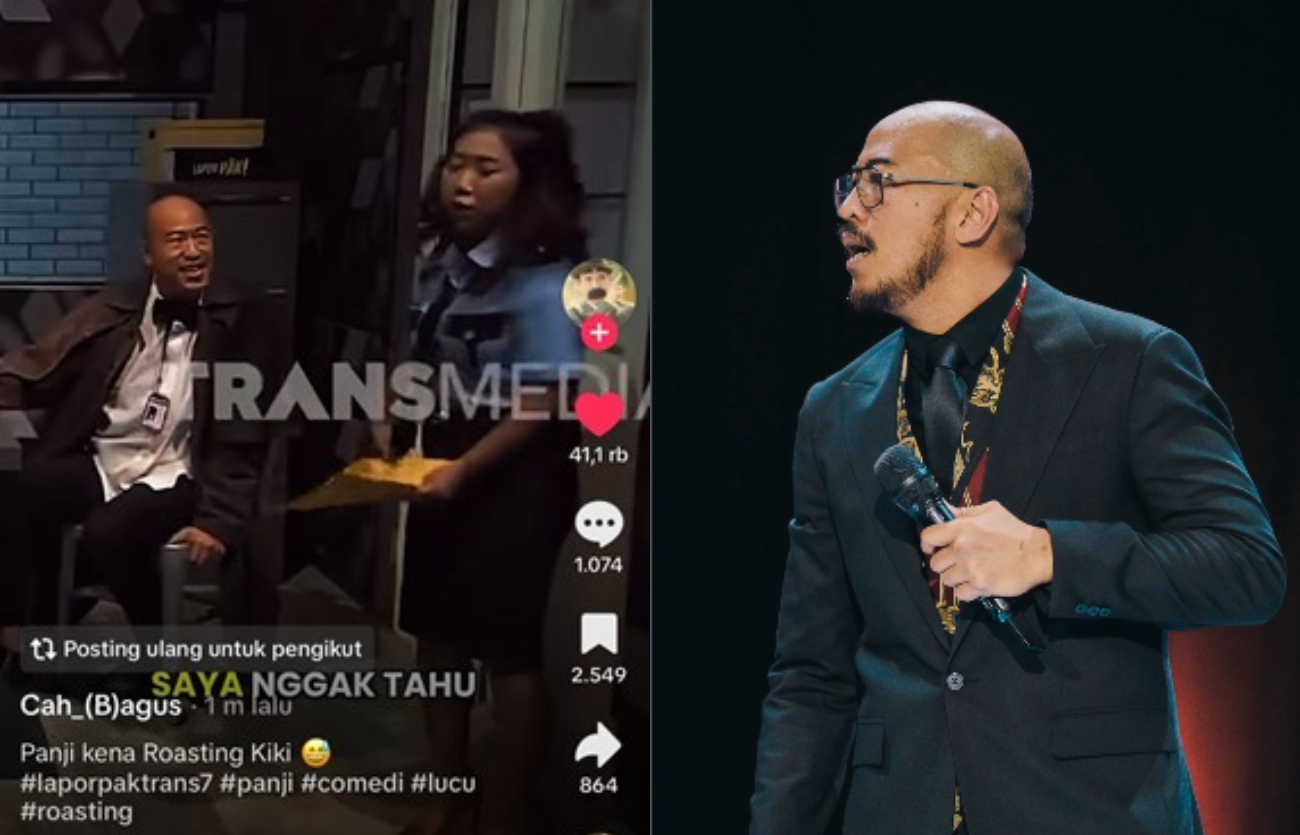 Video Kiky Saputri roasting Pandji Pragiwaksono viral.