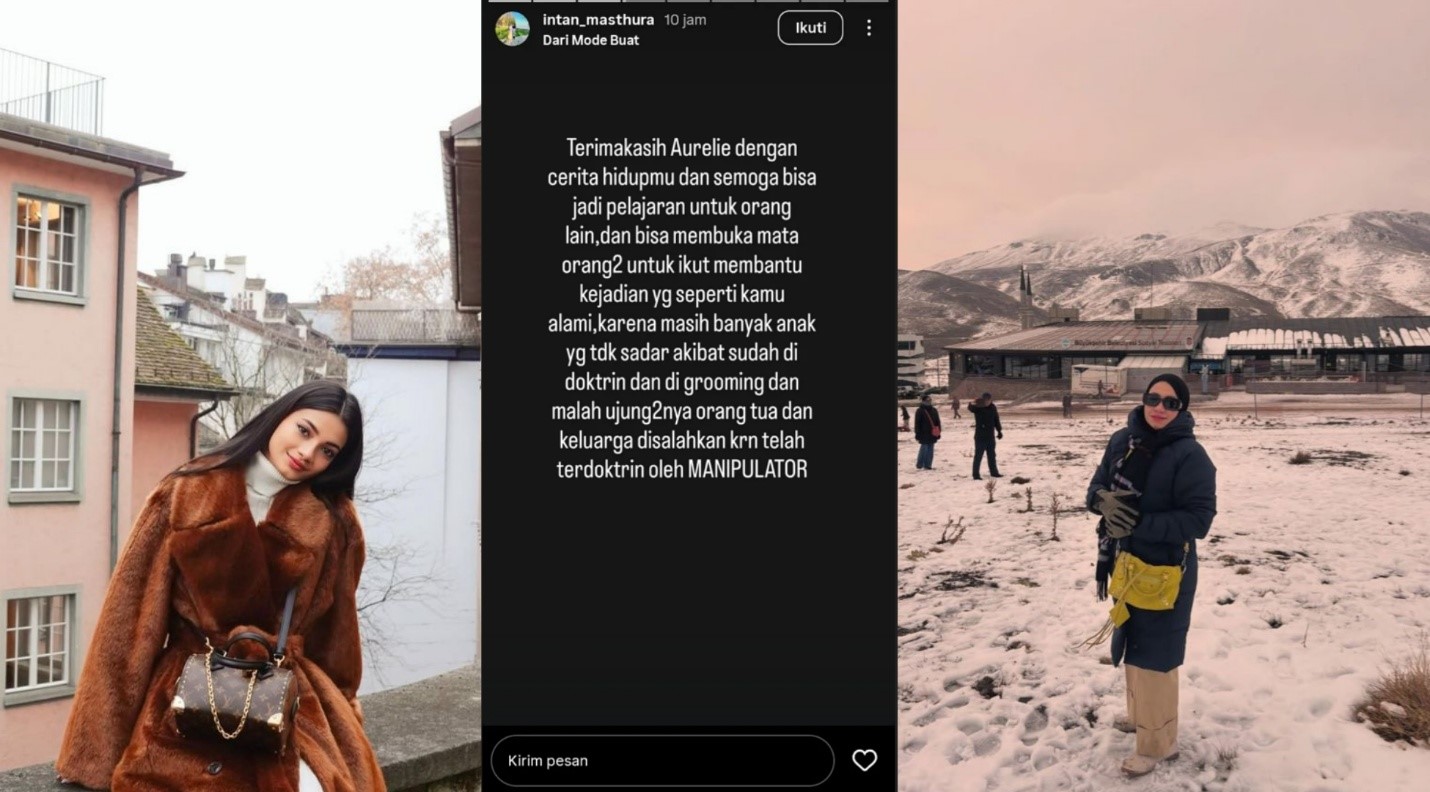 Sosok Ratu Sofya.- Postingan Instastory @intan_masthura Selasa (13/01/2026).-Sosok Intan Matshura, Ibunda Ratu Sofya.