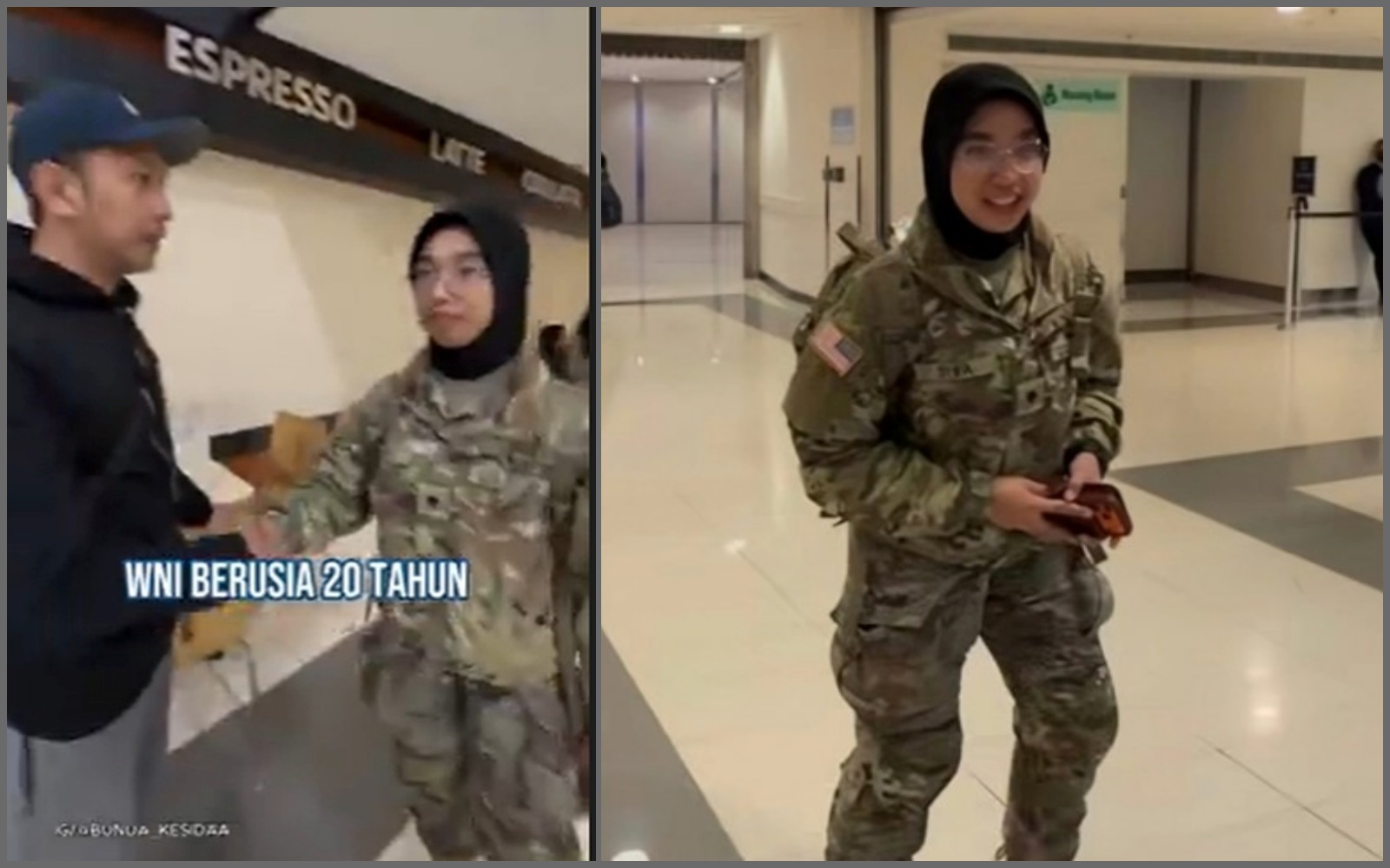 Kezia Syifa, WNI asal Tangerang, yang bergabung dengan Army National Guard AS sejak 2025.