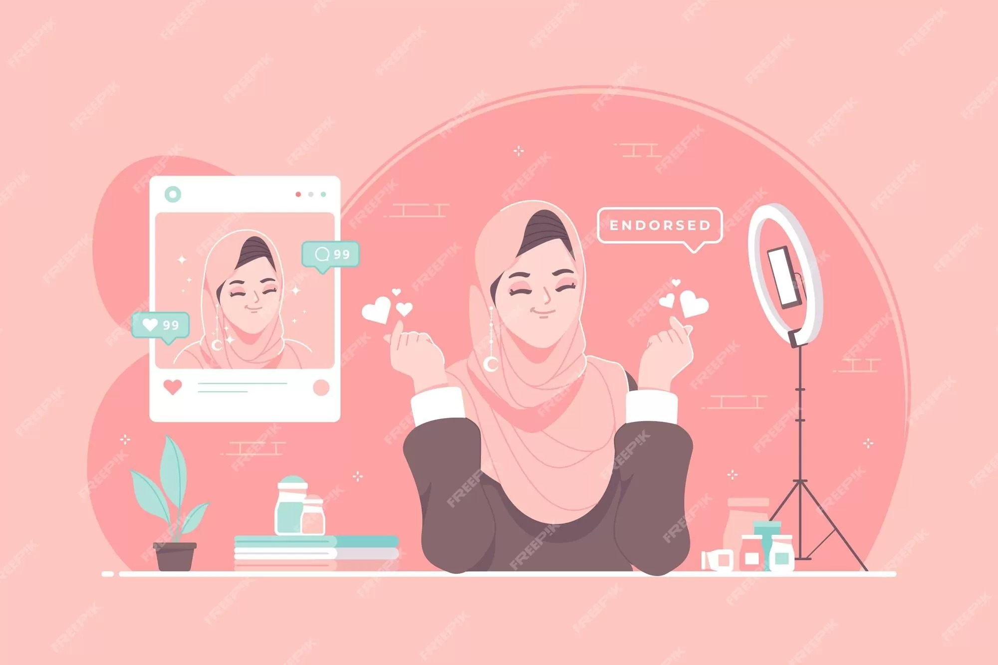 Ilustrasi endorse selebgram.