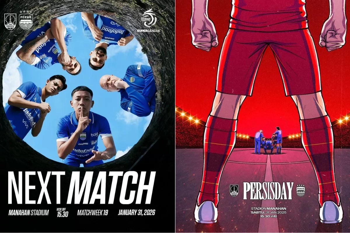 Psywar kreatif Persis Solo dan Persib Bandung lewat poster.