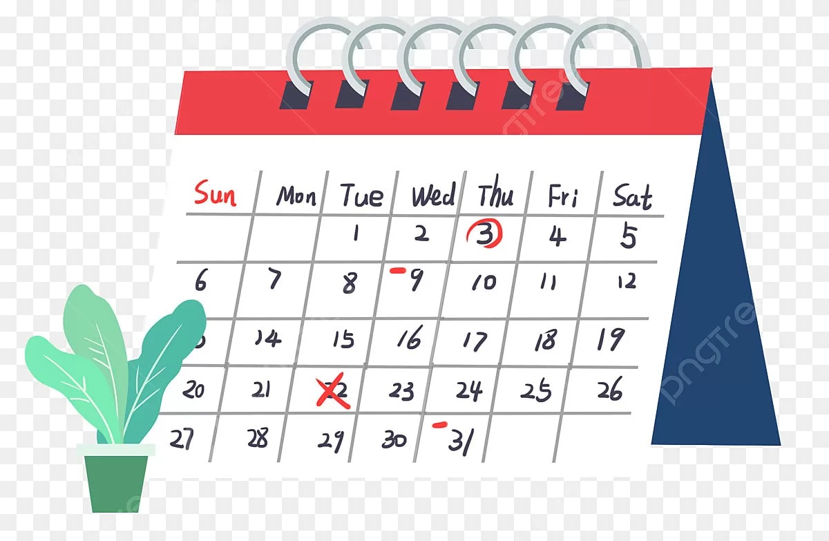 Ilustrasi kalender libur.