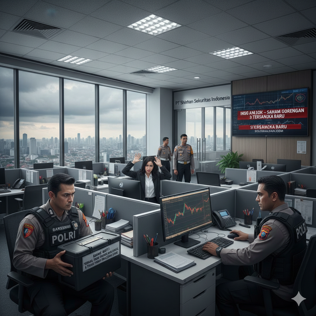 Ilustrasi 3 tersangka di kasus saham gorengan yang sebabkan IHSG jeblok.