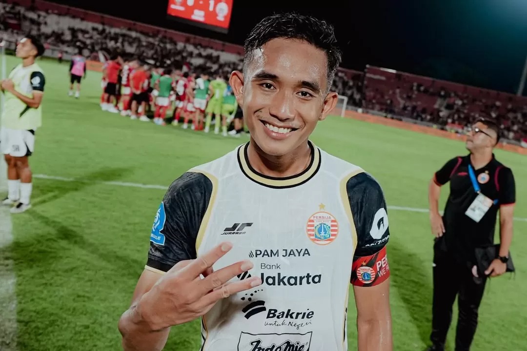 Rizky Ridho harus merayakan kemenangan atas Bali United FC dengan satu rasa kecewa karena dipastikan absen pada laga Persija berikutnya kontra PSM.