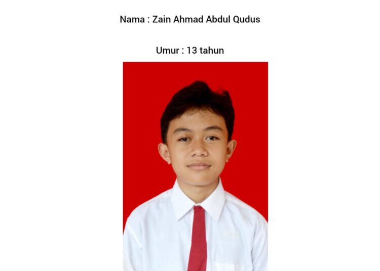 Sosok Zain Siswa SMPN 26 Bandung yang Jadi Korban Pembunuhan.