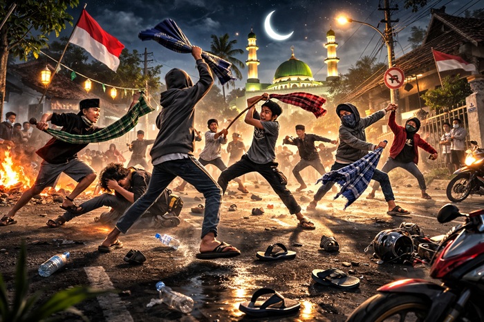 Aksi Perang Sarung di Boyolali&ndash;Klaten Bikin Resah,