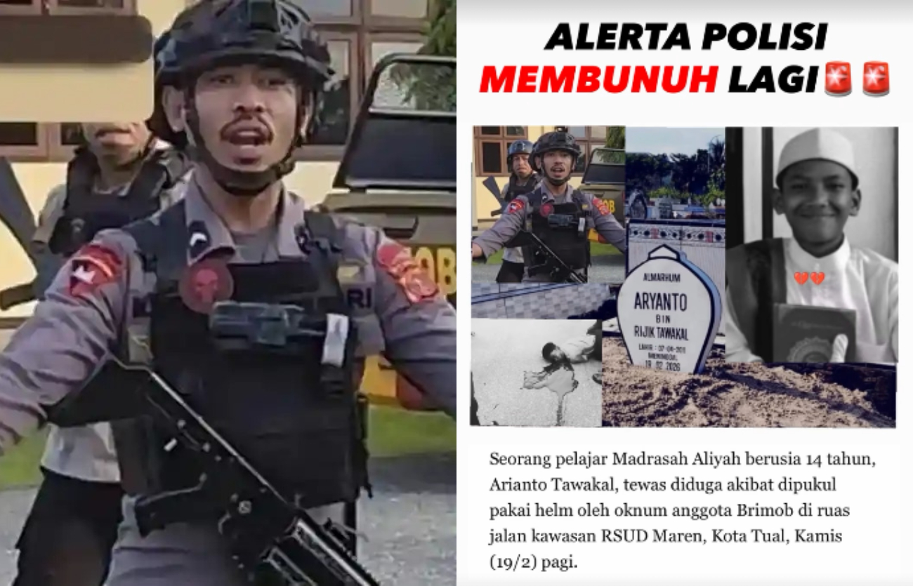 Viral Bripda MS diduga aniaya bocah 14 tahun di Kota Tual hingga tewas usai menyebut korban melakukan balap liar usai subuh.