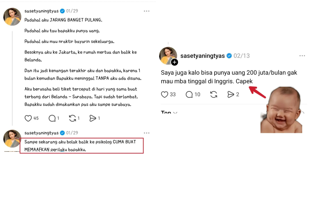 Curhatan lawas Dwi Sasetyaningtyas yang viral.