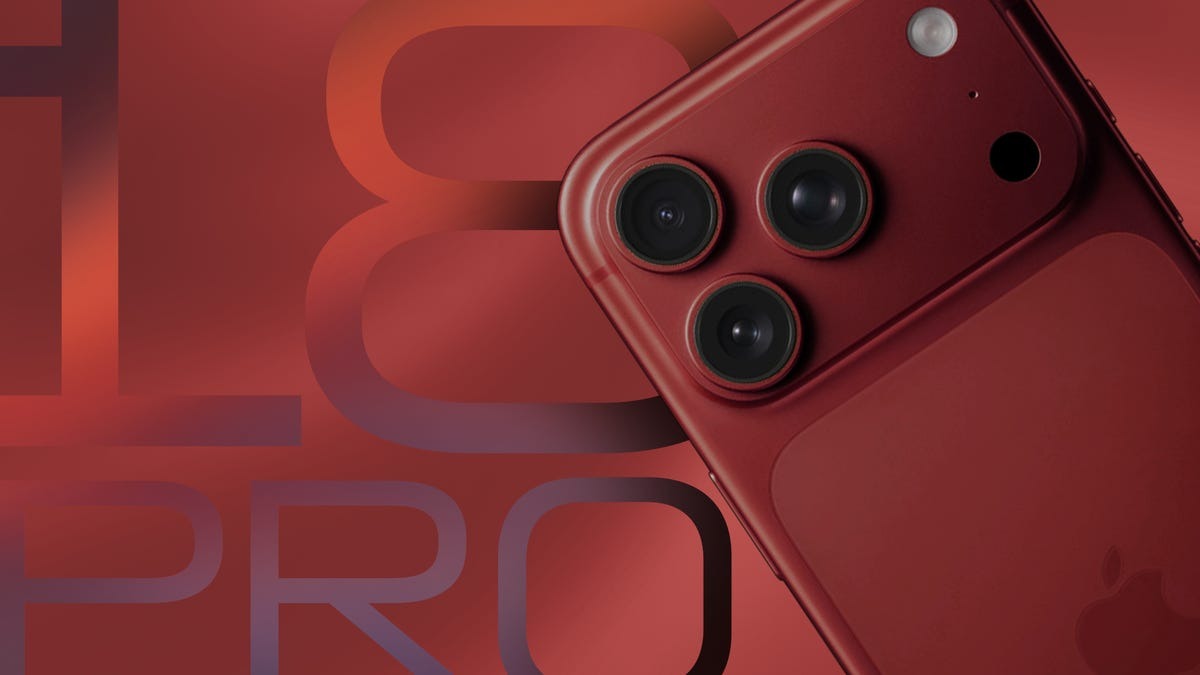 Ilustrasi warna merah di iPhone 18 Pro.