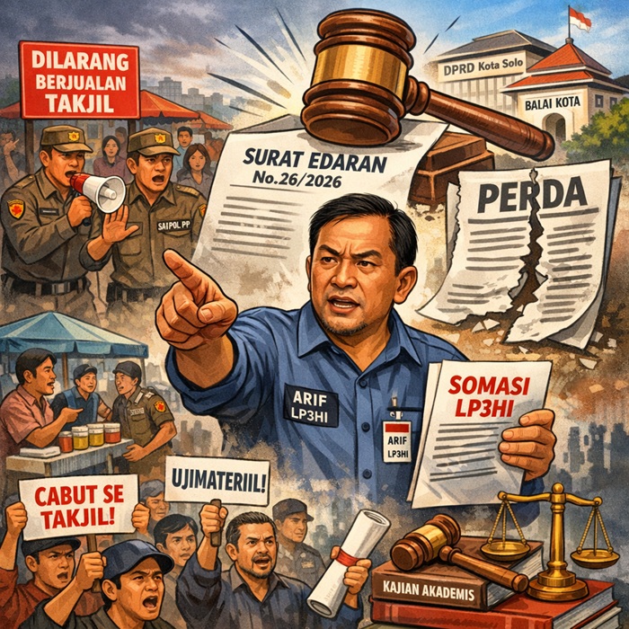 Hingga tenggat waktu berlalu somasi yang dilayangnkan LP3HI kepada Pemkot Solo belum ada respon.