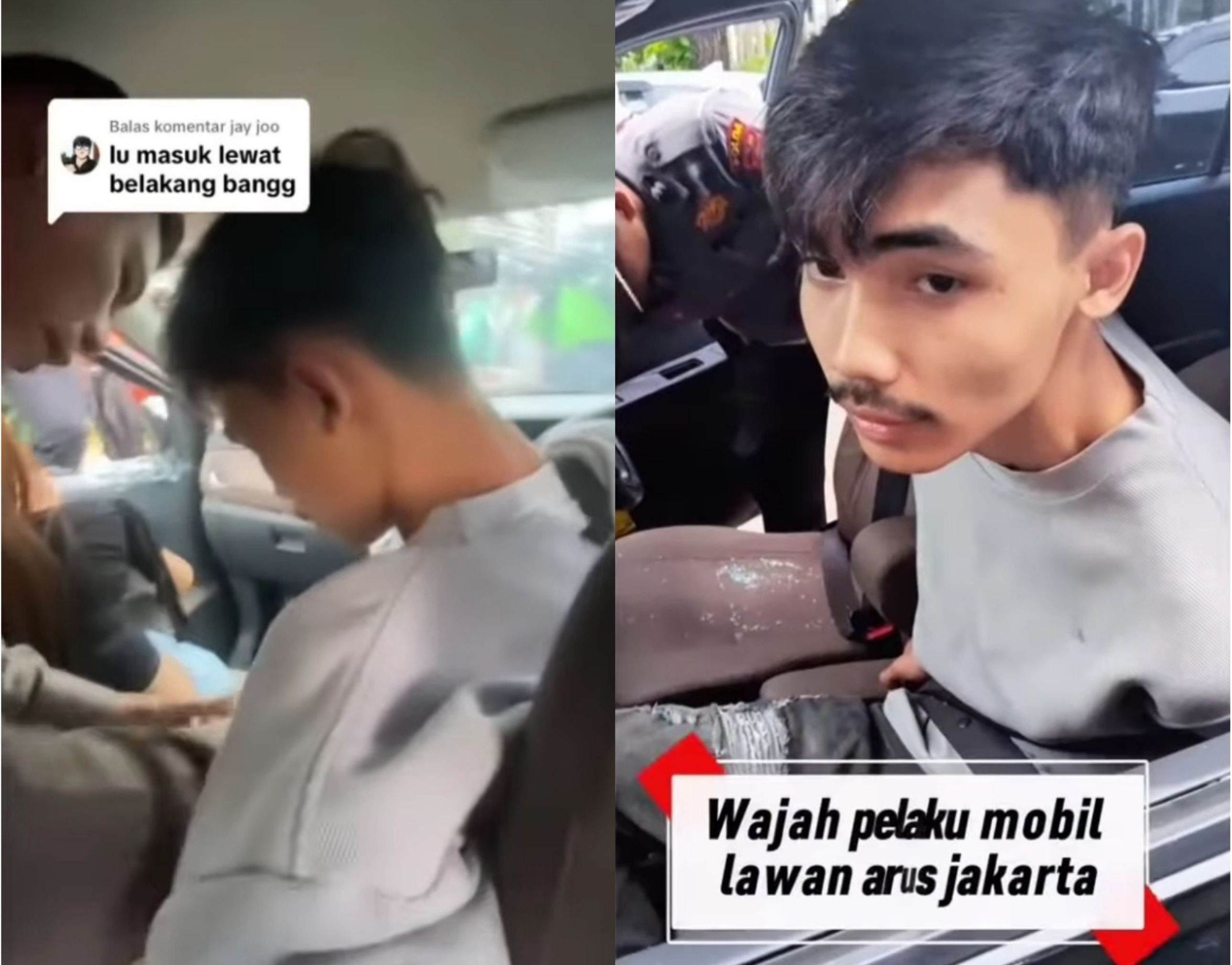 Hafiz Mahendra pelaku mobil lawan arus Jakarta.