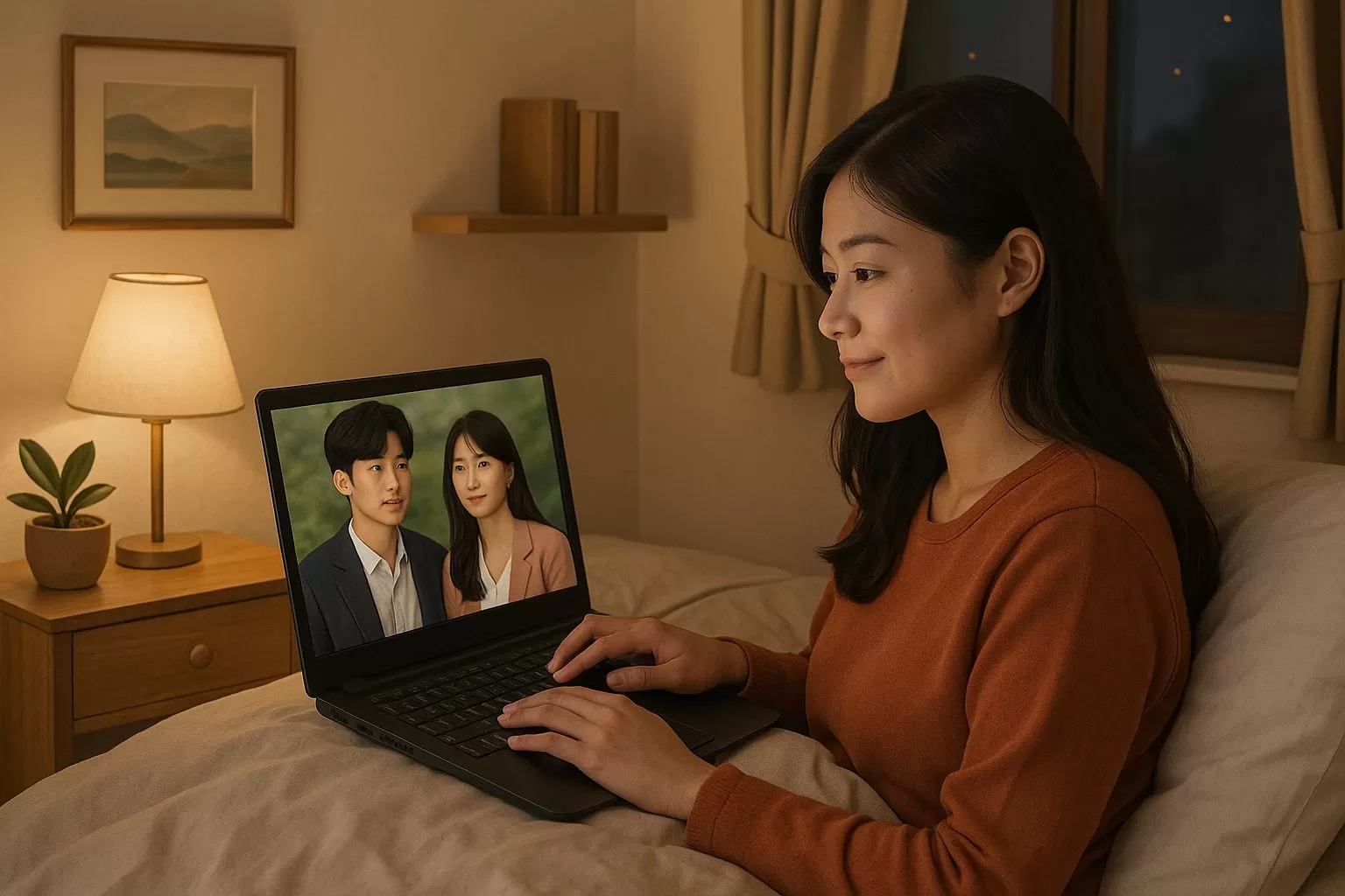 Ilustrasi nonton drakor.