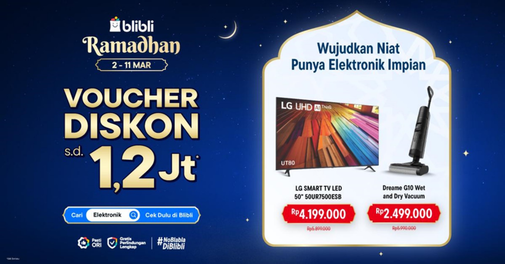 Promo elektronik mesin cuci top loading Aqua hadir di Blibli.