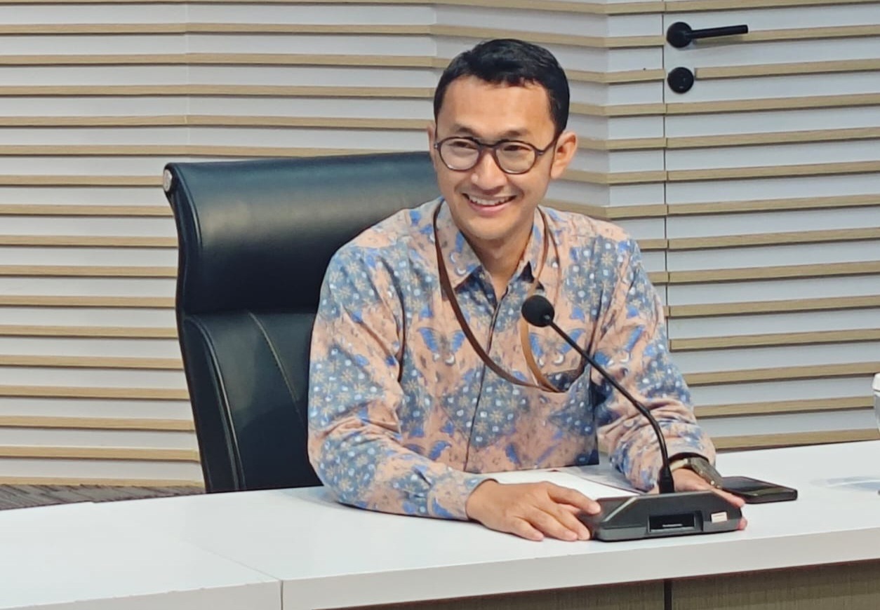 Juru Bicara KPK Budi Prasetyo di gedung KPK, Jakarta. 