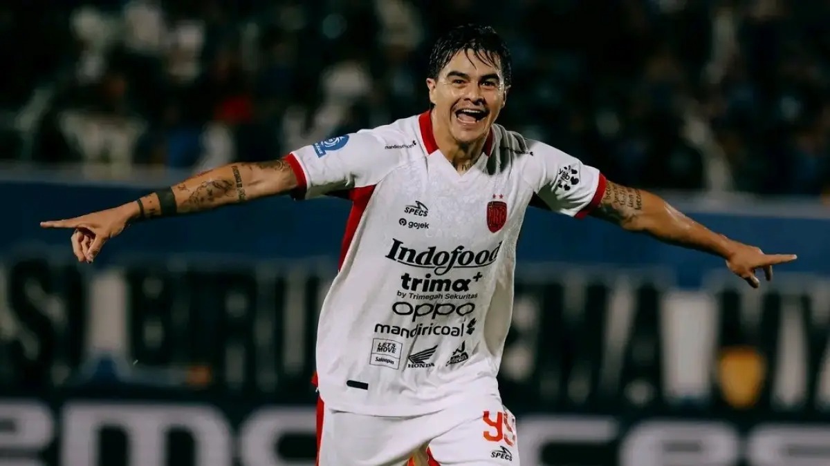 Penyerang Bali United, Diego Campos. 