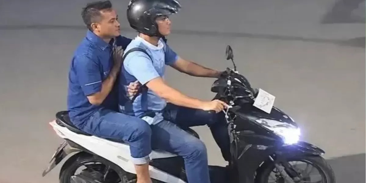 Foto diduga pelaku penyiraman air keras ke aktivis KontraS Andrie Yunus viral di media sosial.