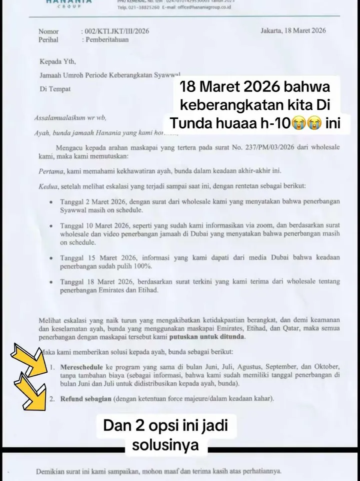 Geger Hanania Group gagal berangkatkan jemaah umroh.