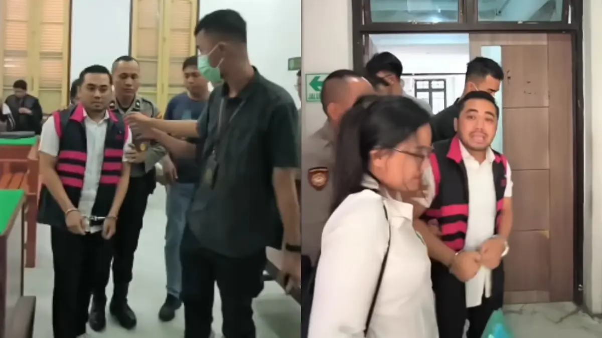 Amsal Sitepu saat mendatangi persidangan. (Instagram @amsalsitepu)