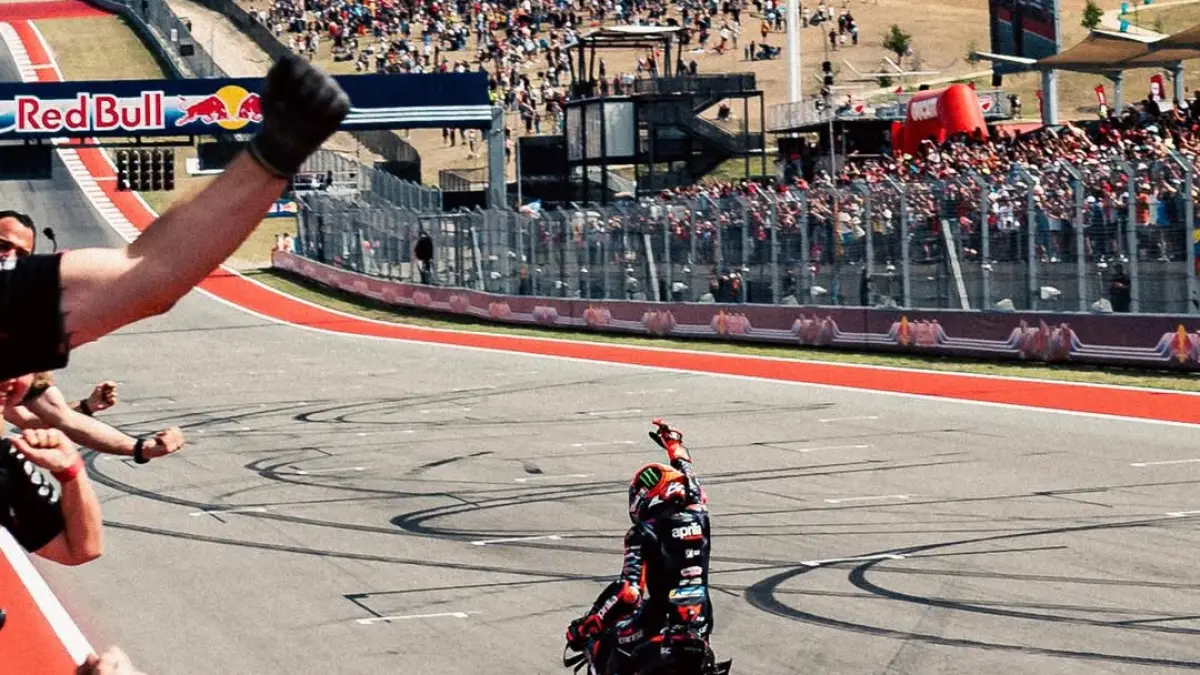 Marco Bezzecchi berhasil naik podium di MotoGP Amerika 2026. (Instagram @marcobez72)