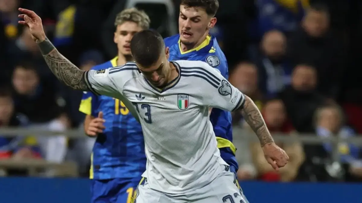 Pemain Timnas Italia saat kalah dramatis dari Bosnia di babak play-off Piala Dunia 2026. (Dok. Azzuri)