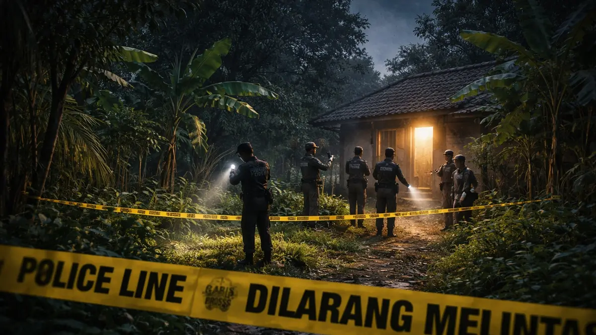 (ILUSTRASI ): Warga Girimarto Wonogiri digegerkan penemuan mayat pria dengan luka tusuk di leher.