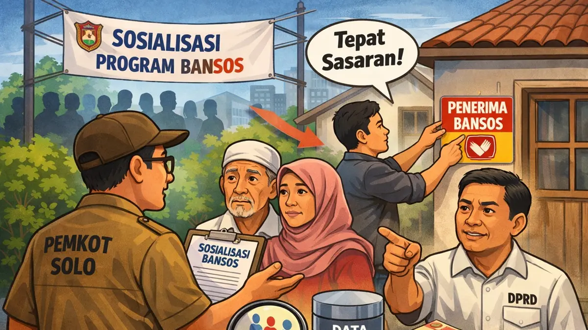 Pemkot Solo segera sosialisasikan pemasangan stiker penerima bansos.(ILUSTRASI)