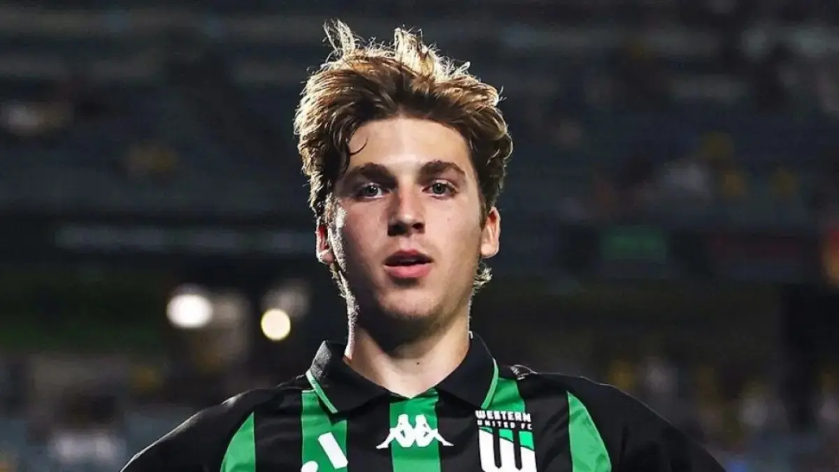 Luke Vickery saat memperkuat Western United FC, striker muda yang digadang jadi solusi lini depan Timnas Indonesia. (Instagram @luke.vickery_)