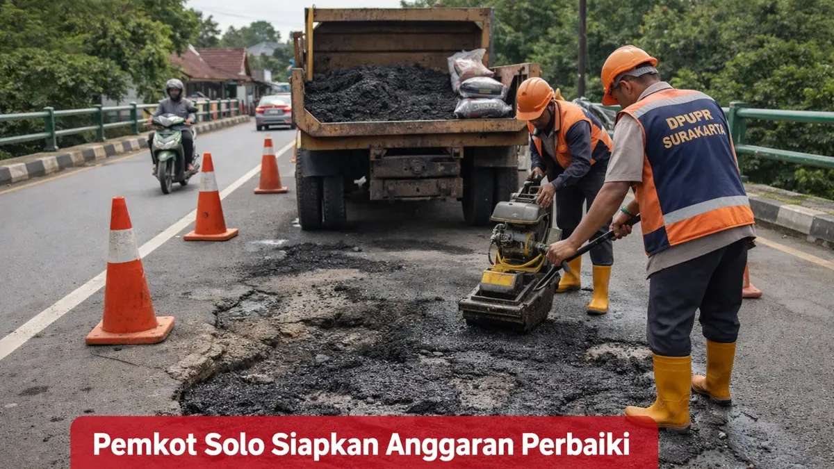 Pemkot Solo menganggarkan ratusan juta rupiah untuk perbaikan lubang jalan di Jembatan Joko Tingkir Pajang. (ILUSTRASI)