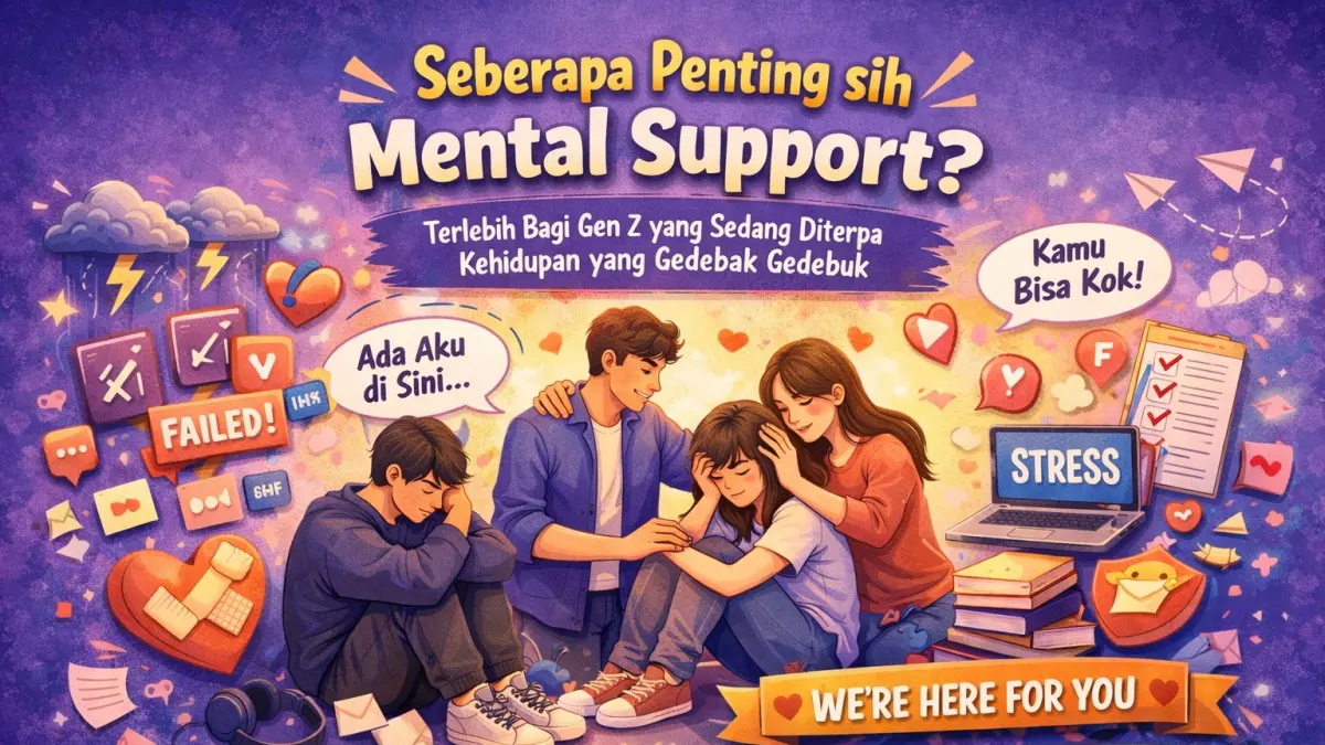 ILUSTRASI : Mental support jadi kebutuhan penting bagi Gen Z yang menghadapi tekanan hidup kompleks.
