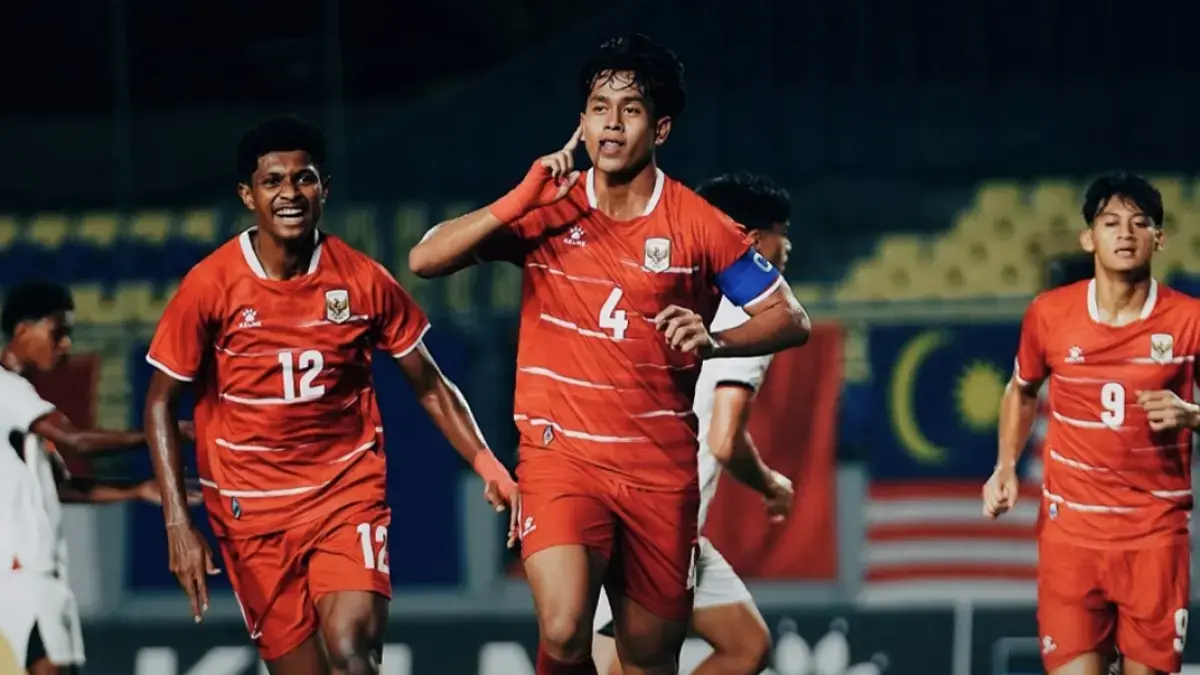 Timnas Indonesia U-17 tampil perkasa dengan kemenangan 4-0 atas Timor Leste di laga pembuka Piala AFF U-17 2026. (TIMNAS INDONESIA)