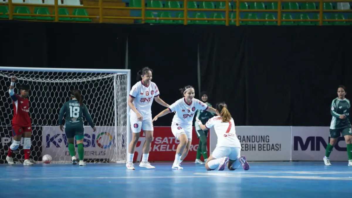 NAM ABP Women tampil dominan dan menumbangkan Mojang Bandung 4-1 pada laga pembuka Women Pro Futsal League di Bandung. (IST)