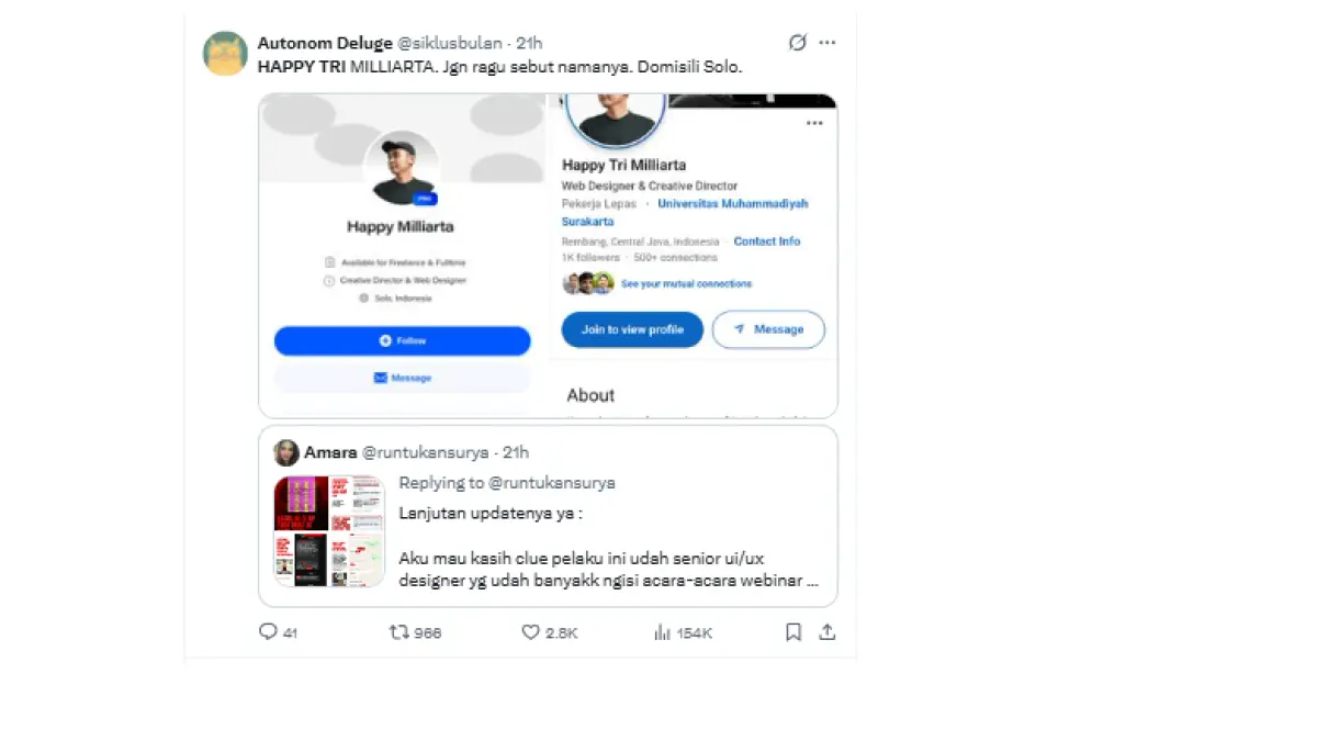 Siapa Happy Tri Milliarta? (Tangkapan Layar akun X @siklusbulan)