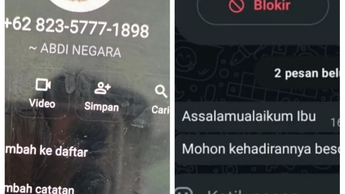 Pegawai Diskuktrans ESDM Karanganyar diteror pesan mengaku dari kejaksaan. Kejari tegaskan pemanggilan resmi tidak dilakukan via chat. (SS)