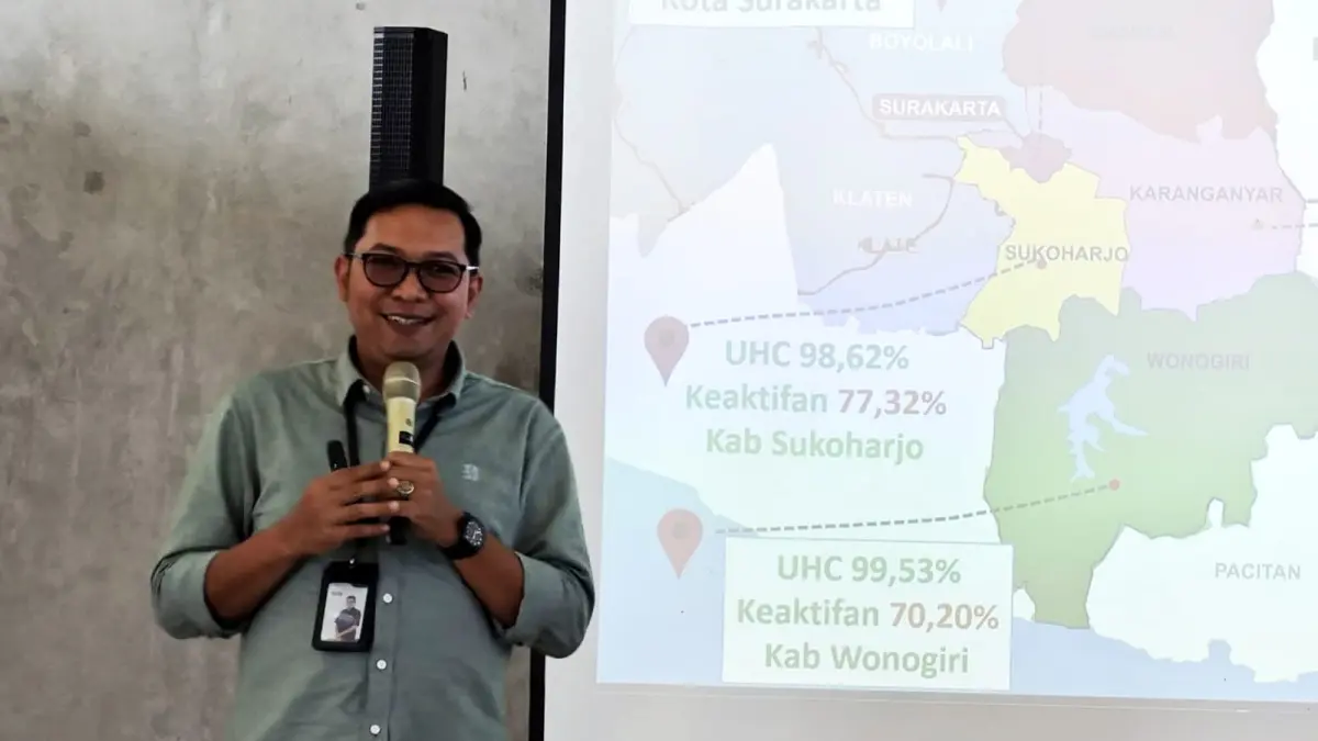 Hardiyanto Wijoyo, Kepala Bagian Mutu Layanan Kepesertaan BPJS Kesehatan Kantor Cabang Surakarta. (ALFIDA NURCHOLISAH)/SOLOBALAPAN.COM