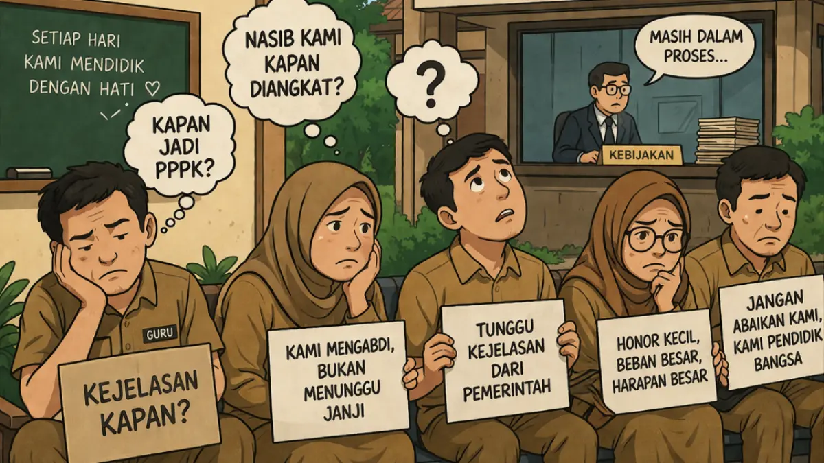 Surat Edaran terbaru tentang guru non-ASN memicu ketidakpastian di Wonogiri. (ILUSTRASI)