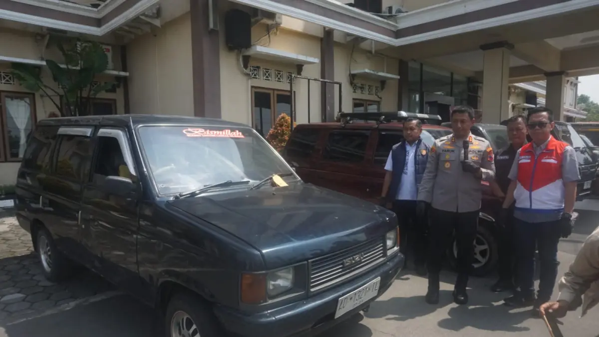 Polres Klaten ungkap penyalahgunaan solar subsidi dengan modus tangki mobil modifikasi. (ANGGA PURENDA)