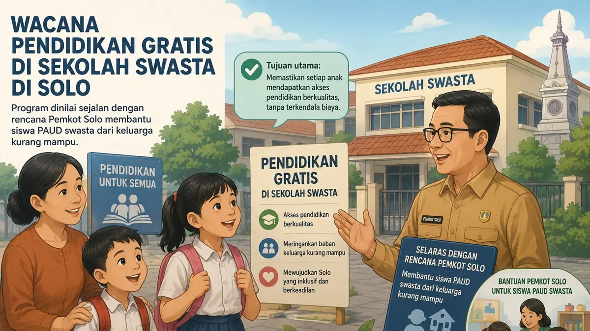 Ilustrasi wacana sekolah swasta gratis di Solo. 