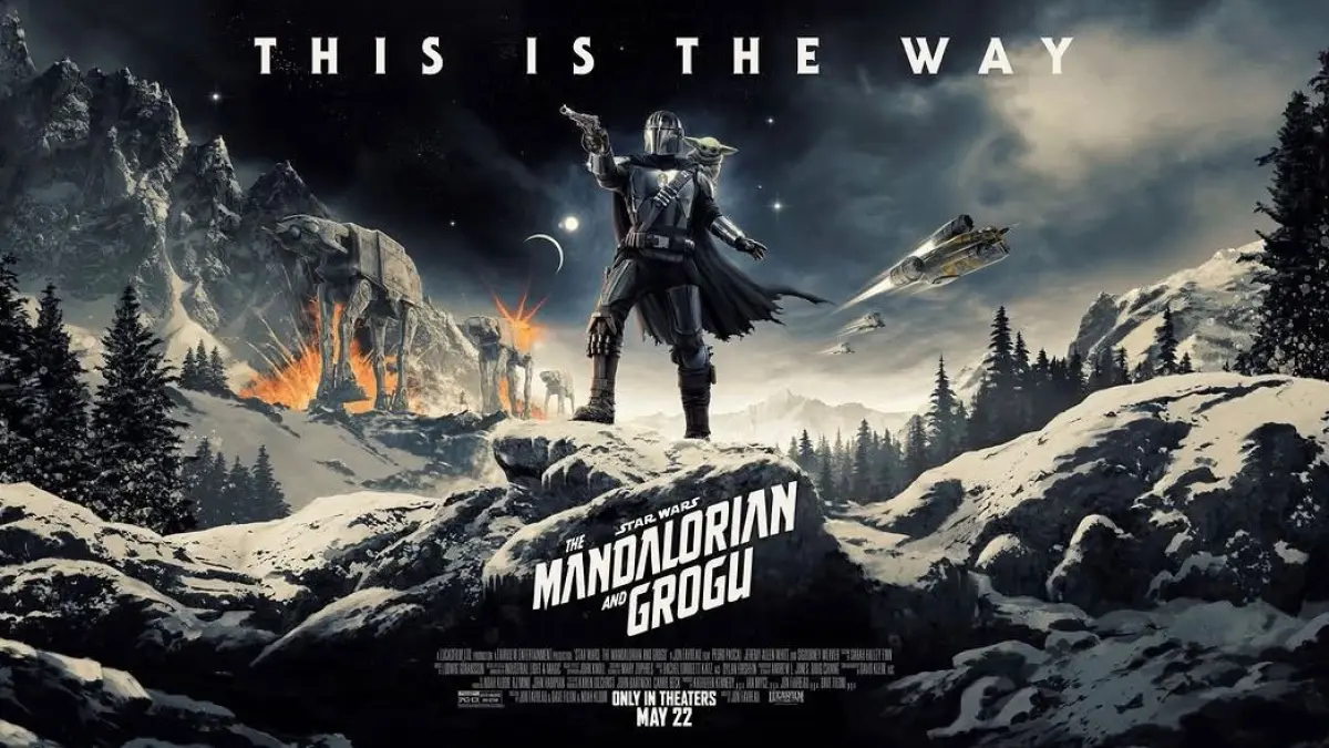 Poster film The Mandalorian & Grogu yang siap tayang pada tanggal 22 Mei 2026 (DOK. @themandalorian)