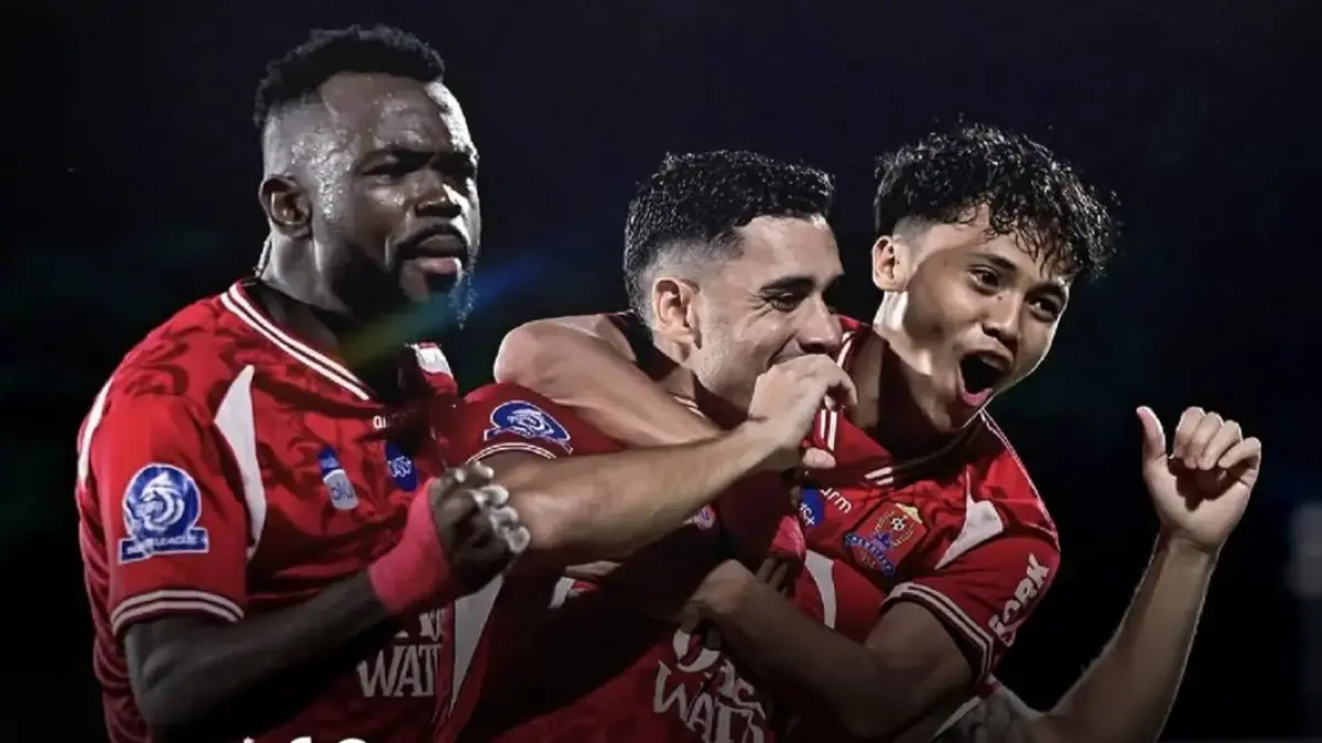 Para pemain Persijap Jepara merayakan kemenangan atas Persita Tangerang. (IG/ @persijap_jepara)
