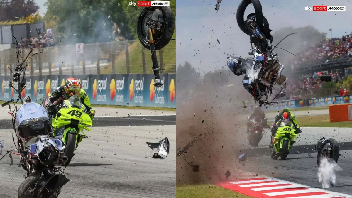 Alex Marquez alami kecelakaan di MotoGP Catalunya 2026. (Instagram @f1_mtgp_mj3)