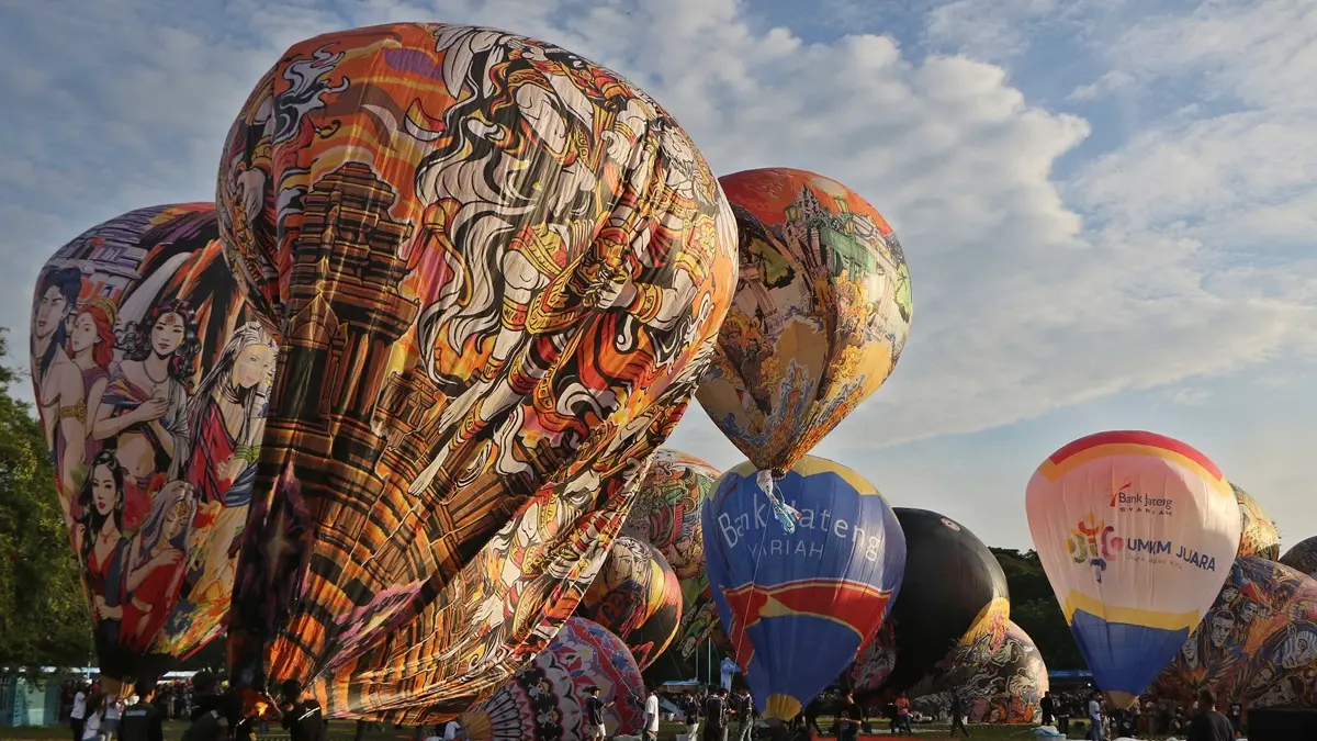 Gagal terbang : Festival balon udara rencananya akan kembali digelar saat libur Idul Adha dengan persiapan lebih matang. (Arief Budiman/solobalapan.com)
