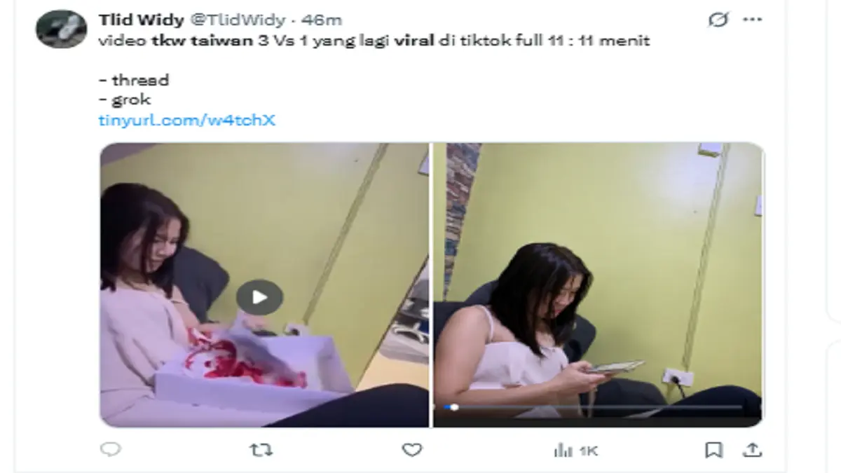 Link Video Viral TKW Taiwan 3 Vs 1 yang tengah viral. 