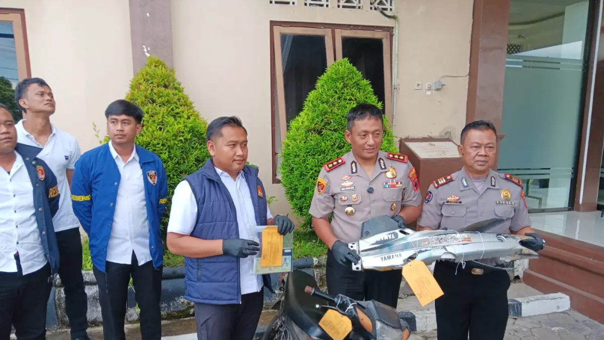 Satreskrim Polres Klaten berhasil menangkap pelaku curanmor berinisial JS di Jogonalan kurang dari 24 jam setelah beraksi di dekat Pasar Kraguman. (Angga Purenda/solobalapan.com)