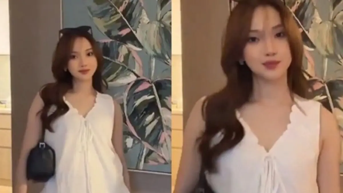 Penampakan Jule berbaju putih yang viral diduga sedang berbadan dua. (Tangkapan layar X)