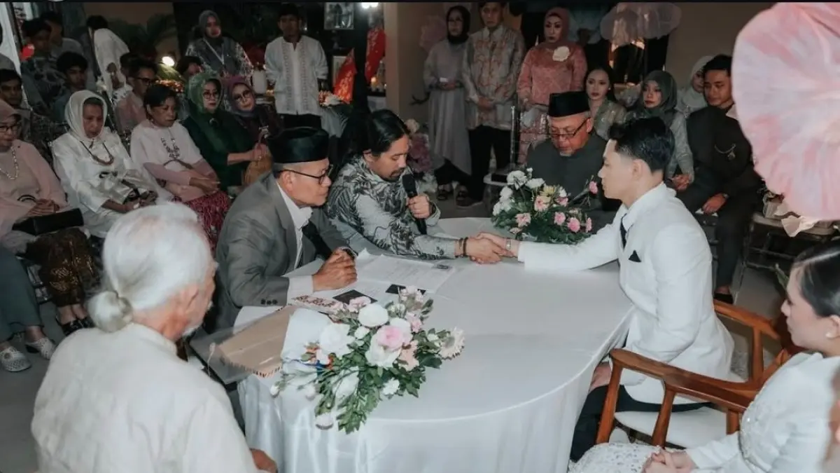 Dokumentasi pernikahan Adhisty Zara dan Tsaqib. (X @wupiiee)