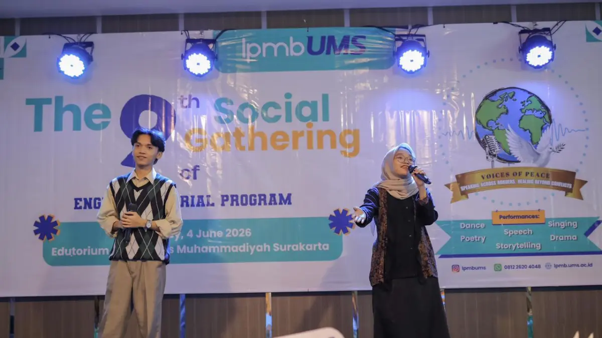 UMS menggelar The 9th Social Gathering English Tutorial Program 2026 di Edutorium KH Ahmad Dahlan. (UMS For solobalapan.com)