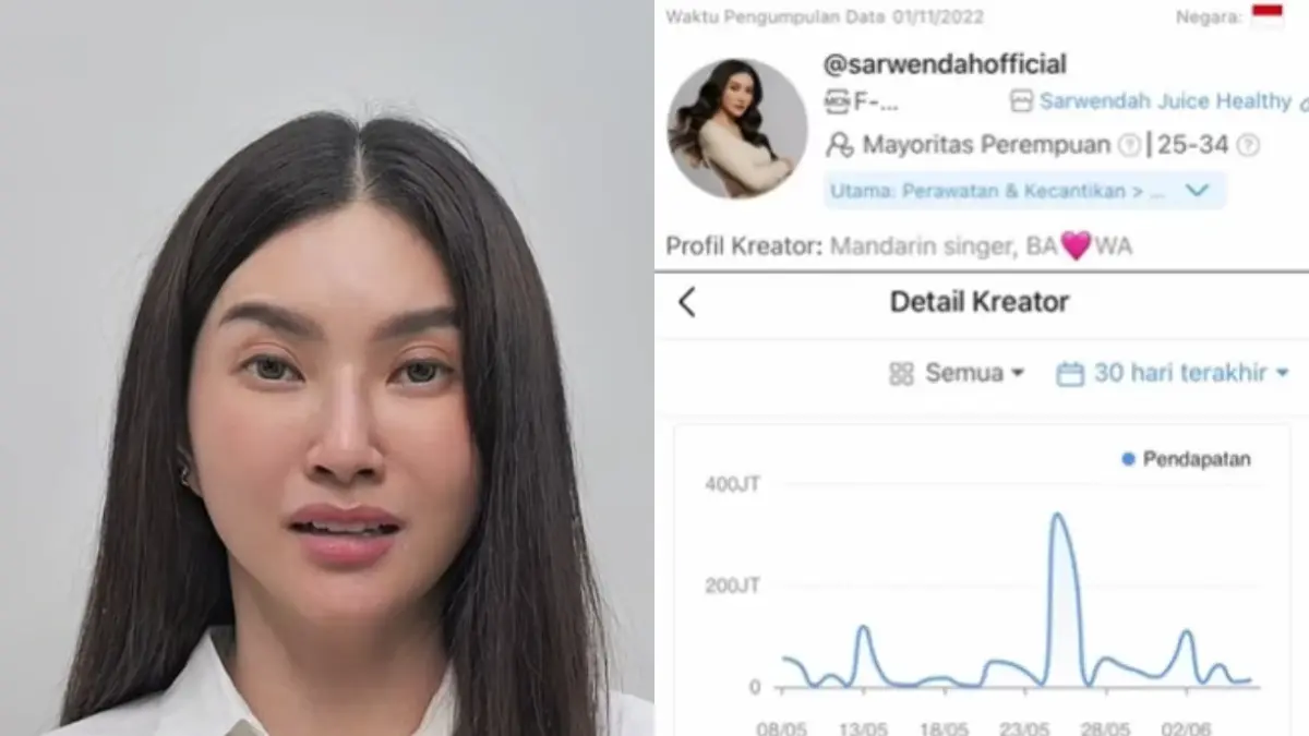 Data TikTok Affiliate yang diklaim milik artis Sarwendah. (Instagram @sarwendah29 - Threads/@wespill_yourneeds)